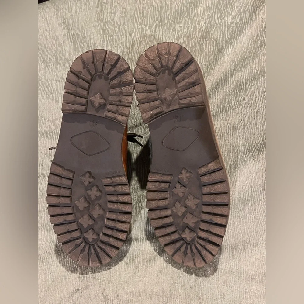 White Mountain vintage leather hiking boots. Cushioned ankle. Anti-slip. Tan 9.5 - Picture 7 of 11